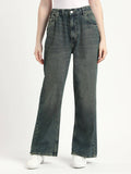 Grey Dyed/Washed Relaxed Women Jeans | RF89 - view 1
