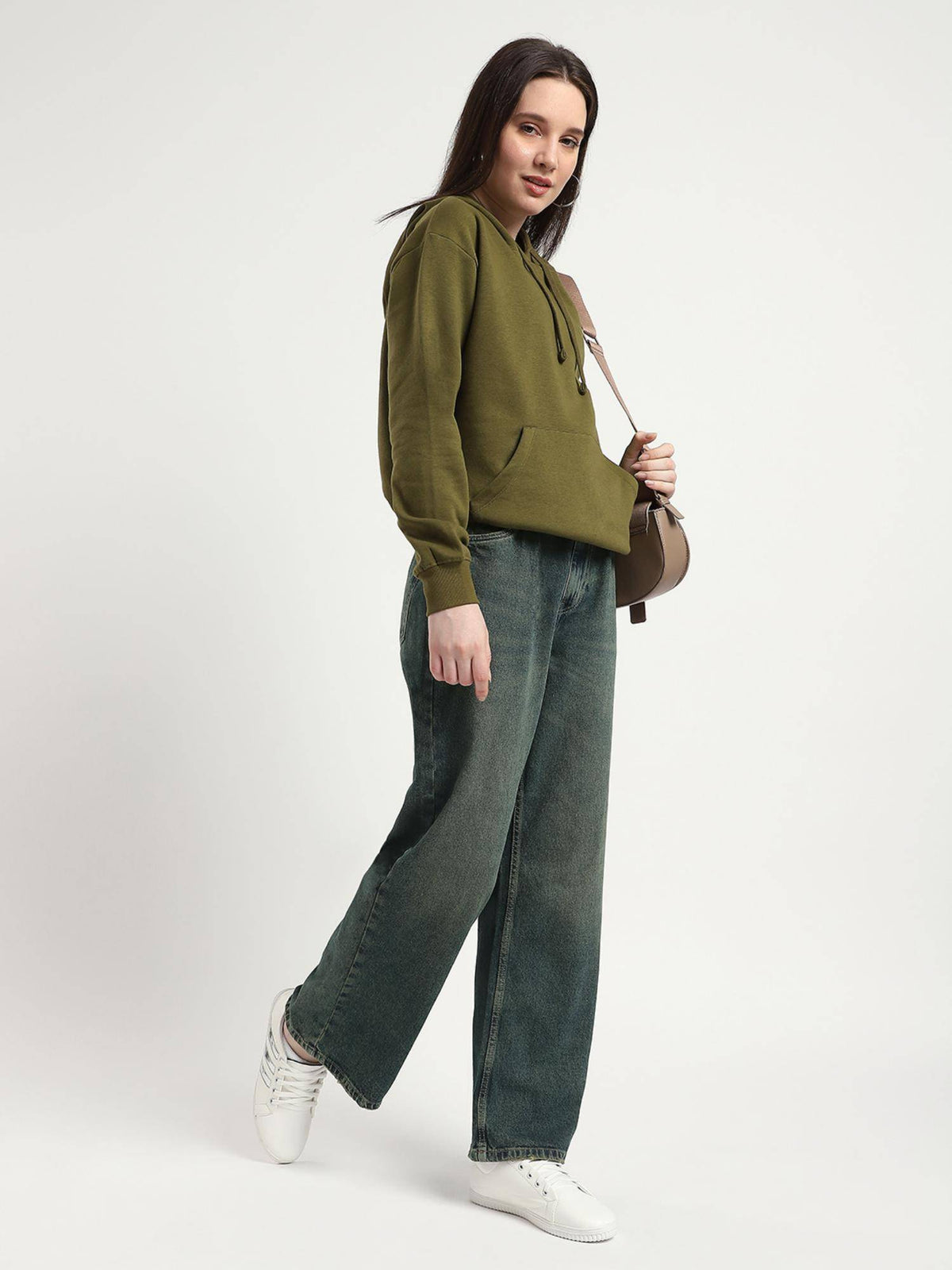 Grey Dyed/Washed Relaxed Women Jeans | RF89 - view 3