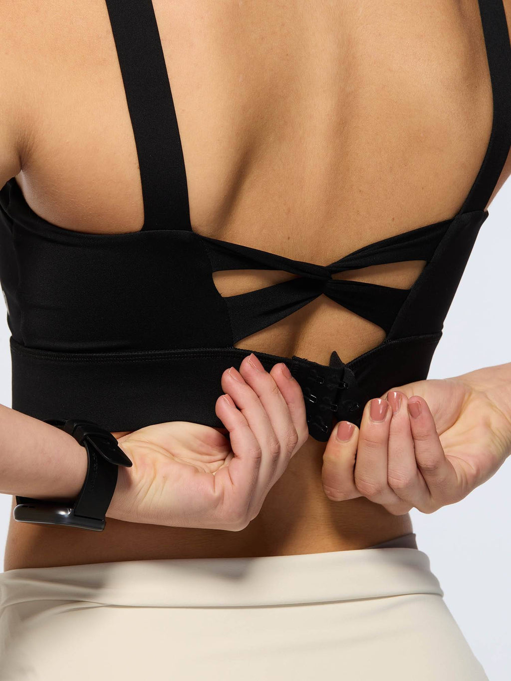 Black High Impact Sports Bra | sb09 - view 4