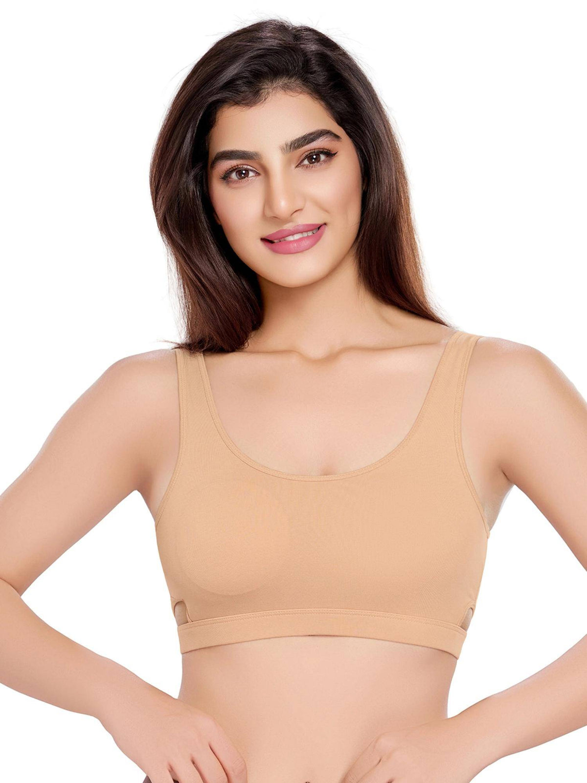 Womens Effortless Lift Padded Sports Bra Charcoal | sb09 - view 7