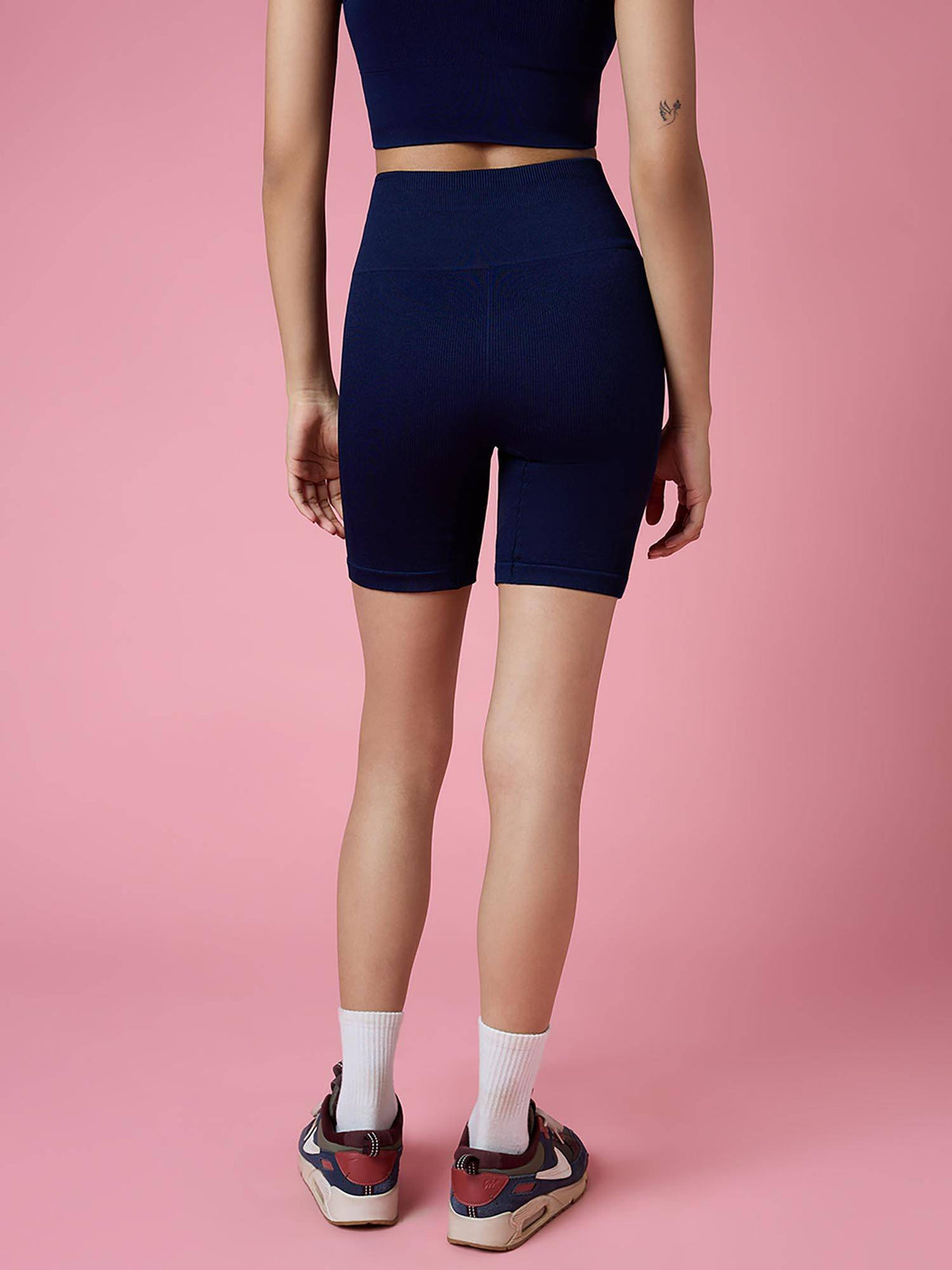 Navy Blue Flexrib Bike Shorts - view 2