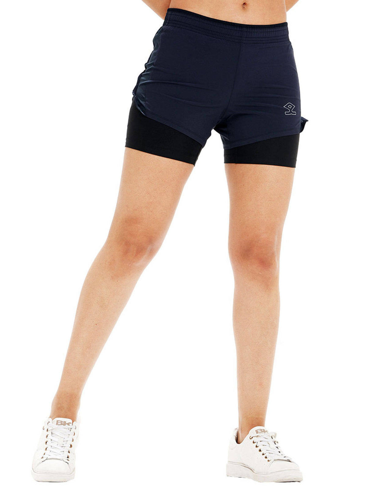 Pro Double Layer Shorts for Women-Black - view 7