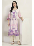 Women Purple Viscose Rayon Straight Kurta | KDG - view 1