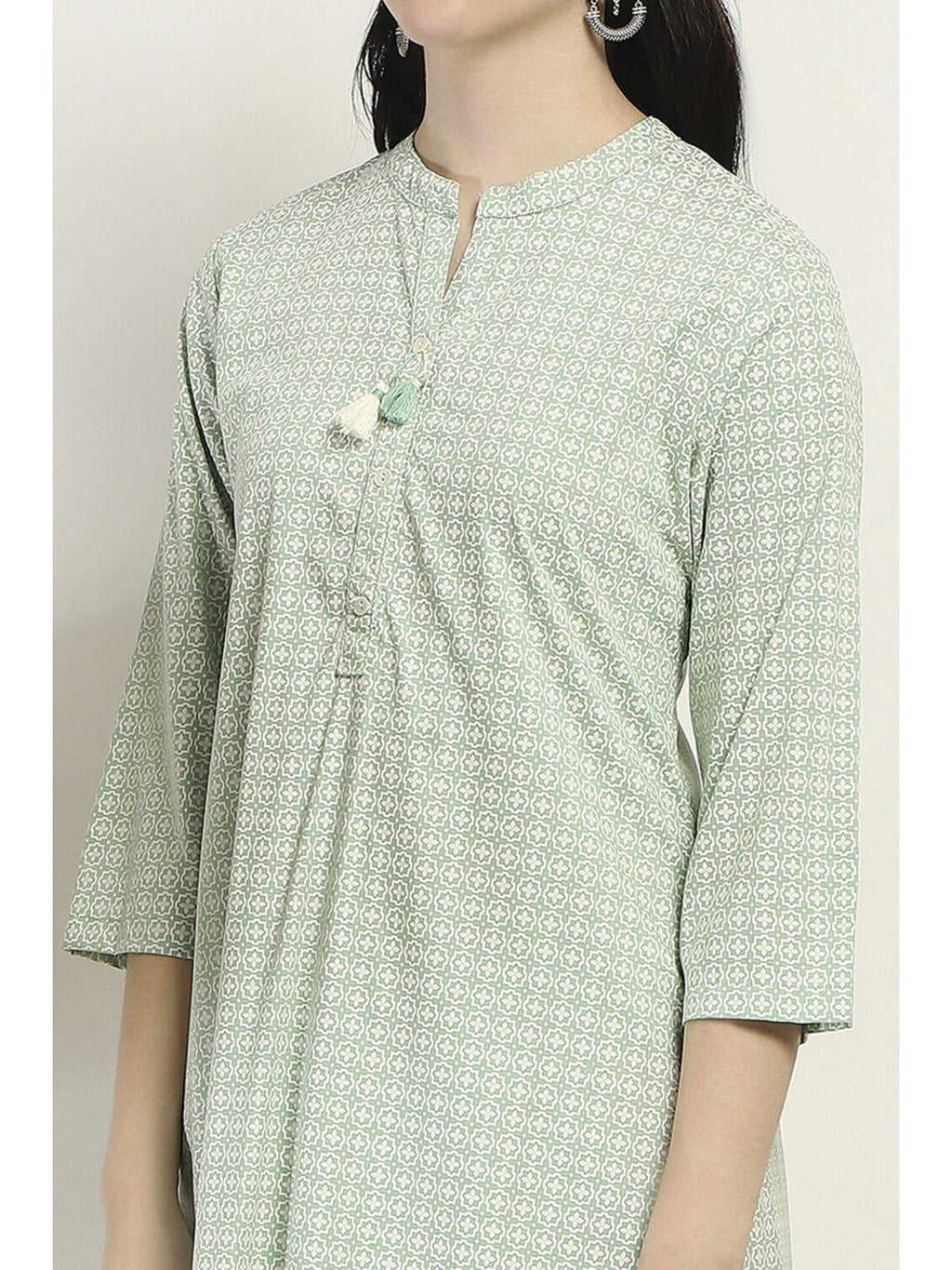 Women Green Viscose Rayon Straight Kurta | KDG - view 2