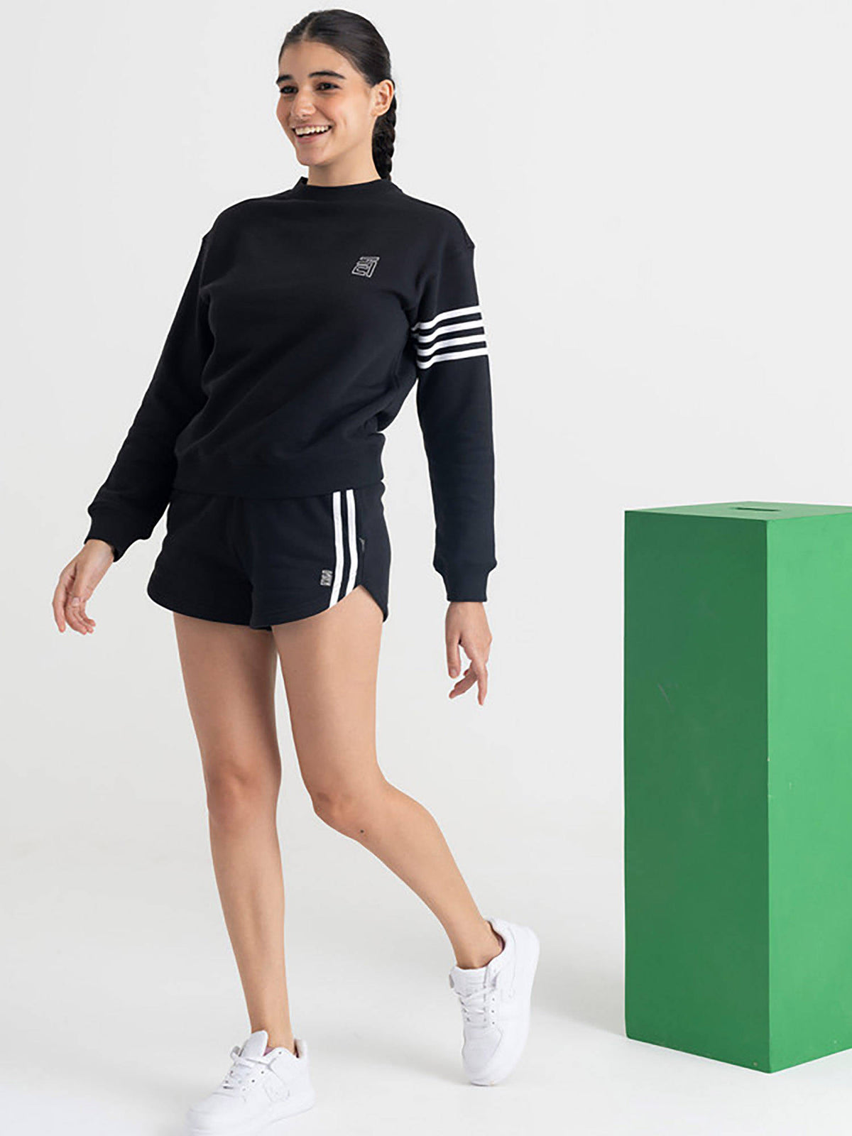 Supreme Chill High Waist Cotton Active Shorts with 2 Side Pockets - view 5
