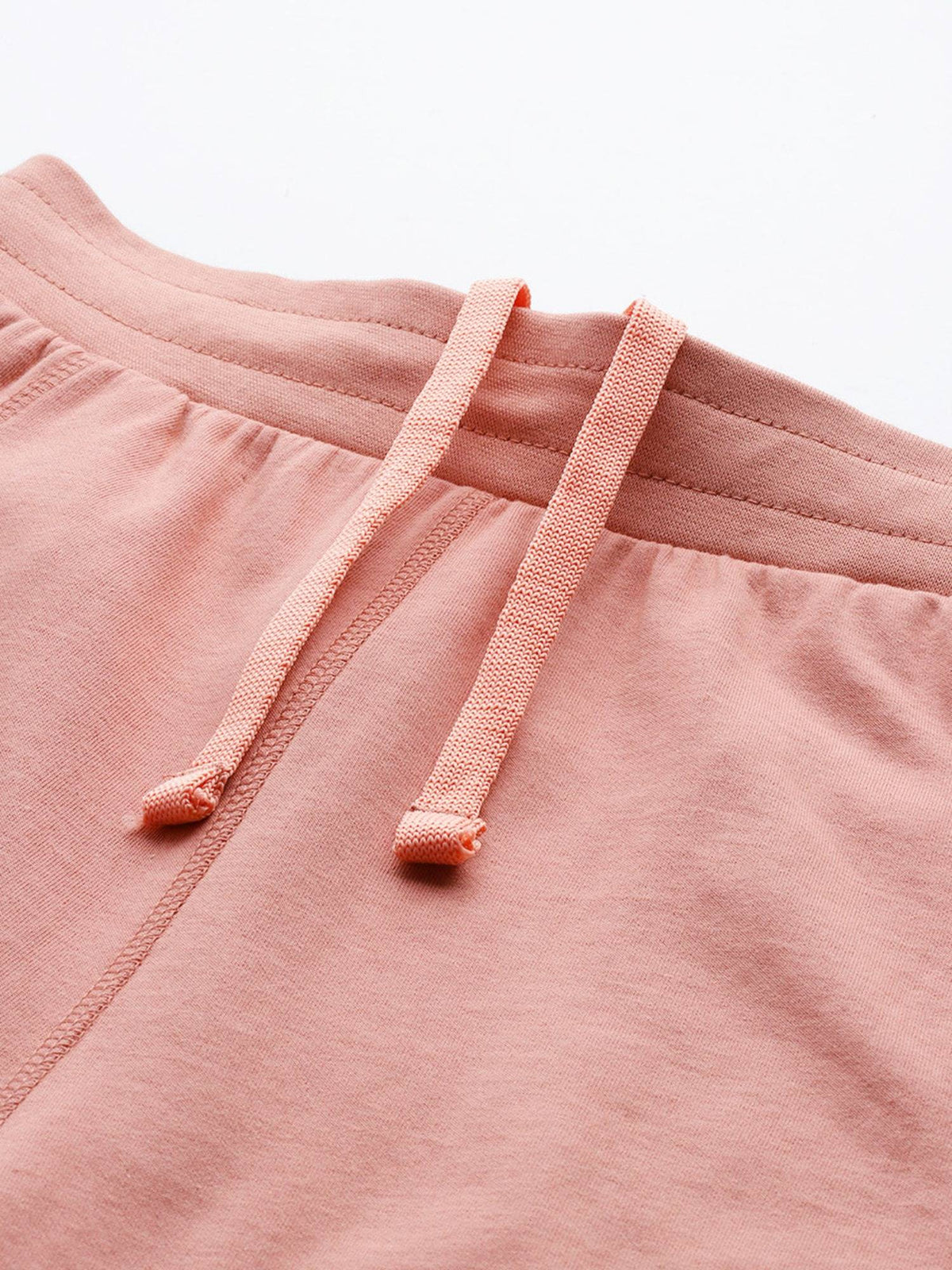 Women Cotton Polyester Regular Fit Athleisure Wear Peach Solid Shorts - view 5