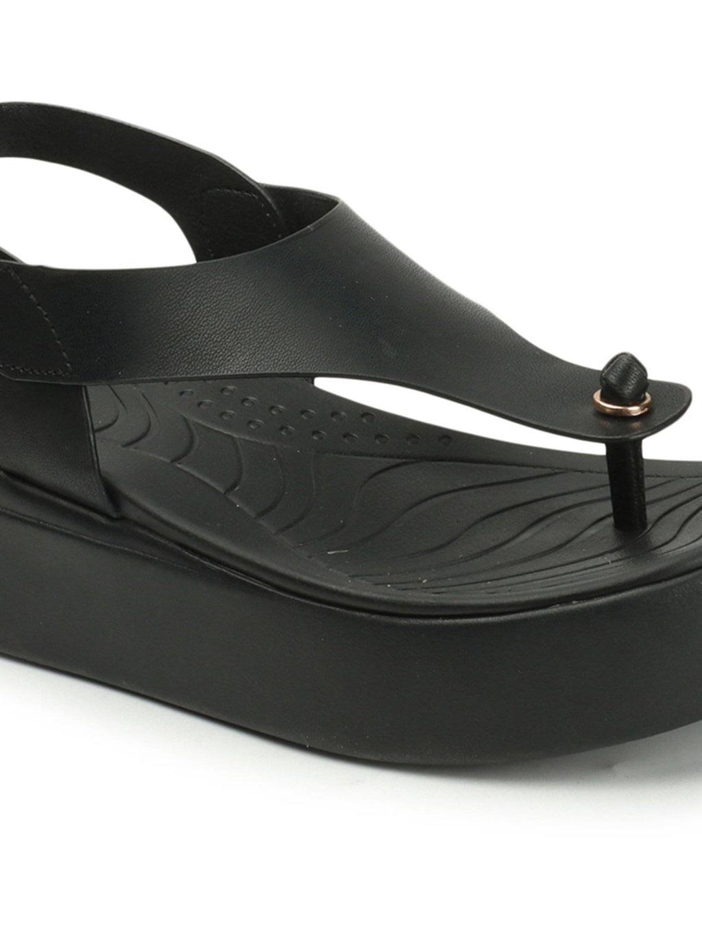 Peach Solid Backstrap Women Sandals | SD89 - view 16