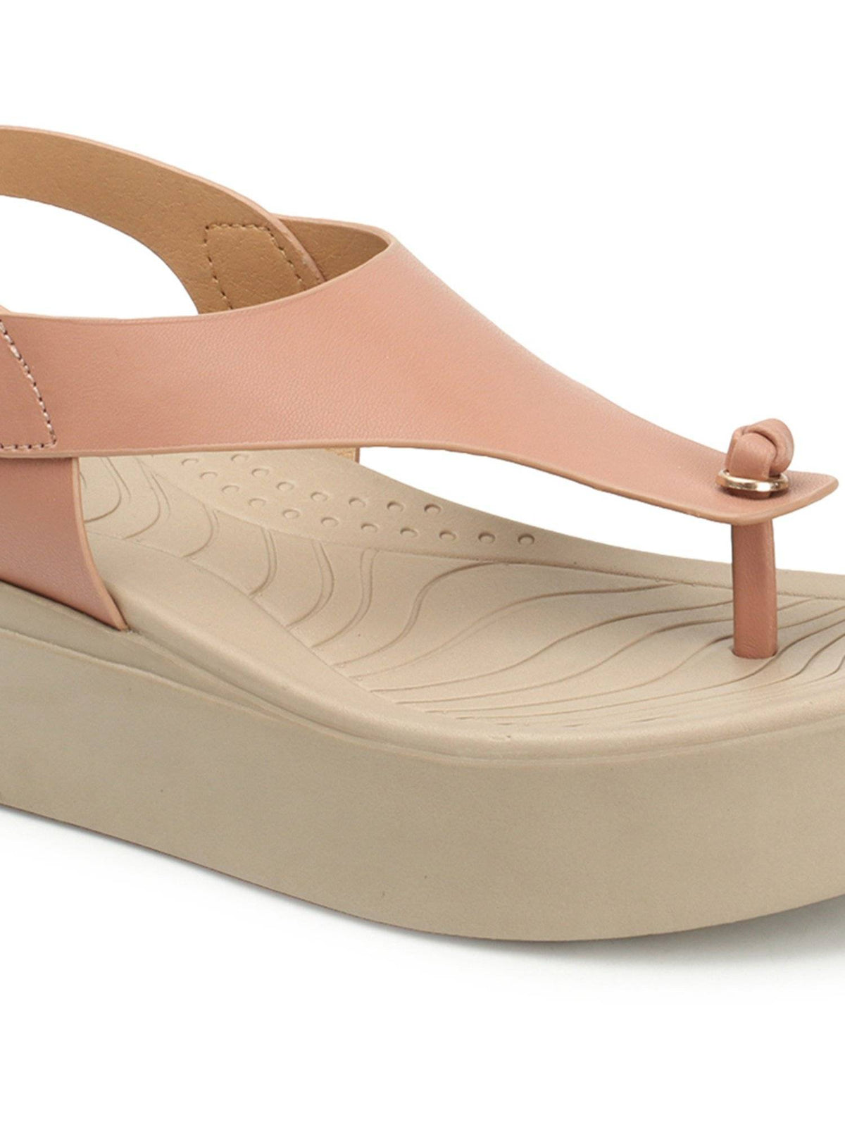 Black Solid Backstrap Women Sandals | SD89 - view 16