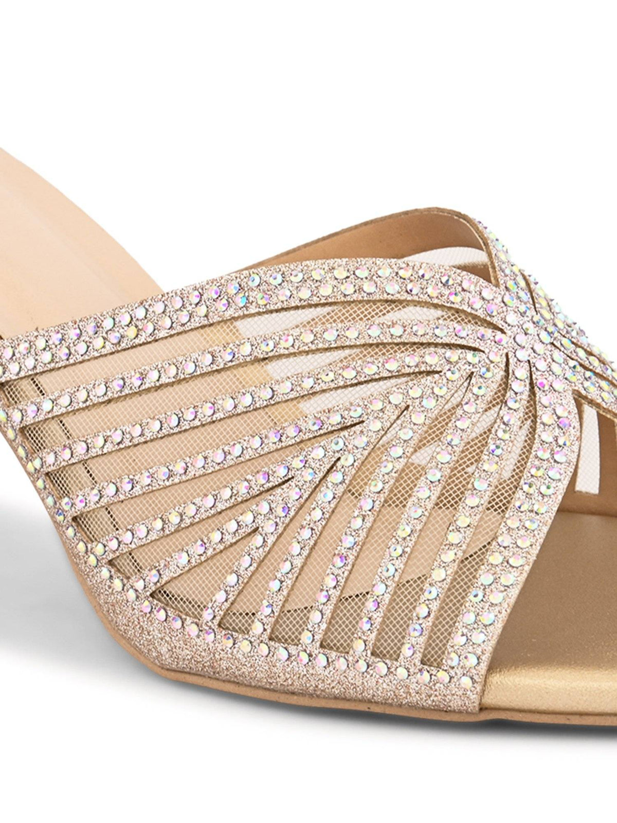 Women Gold Block Heel Sandals | H78 - view 7