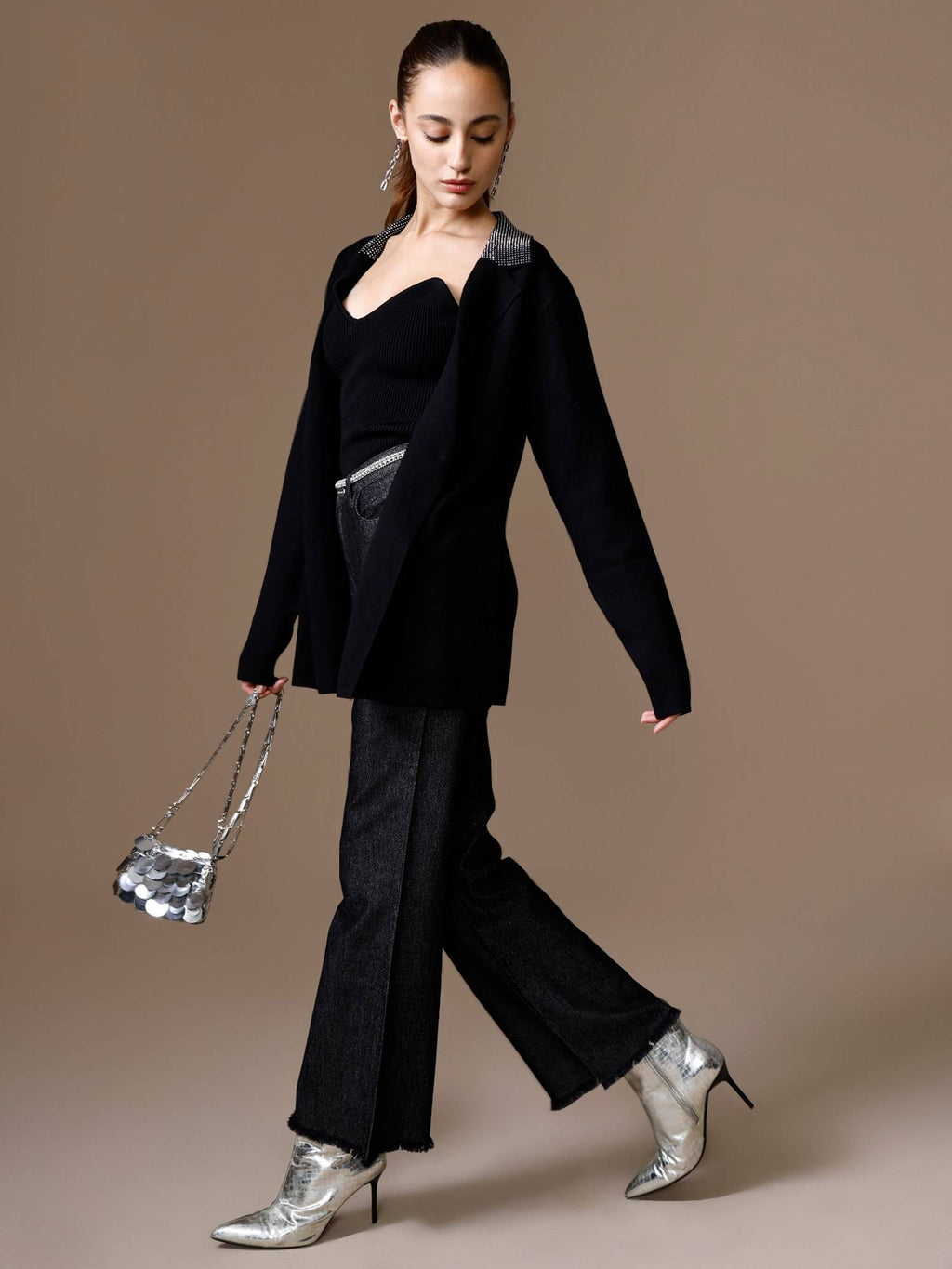 Shimmer Boot CutJeans - Black | BT10 - view 3
