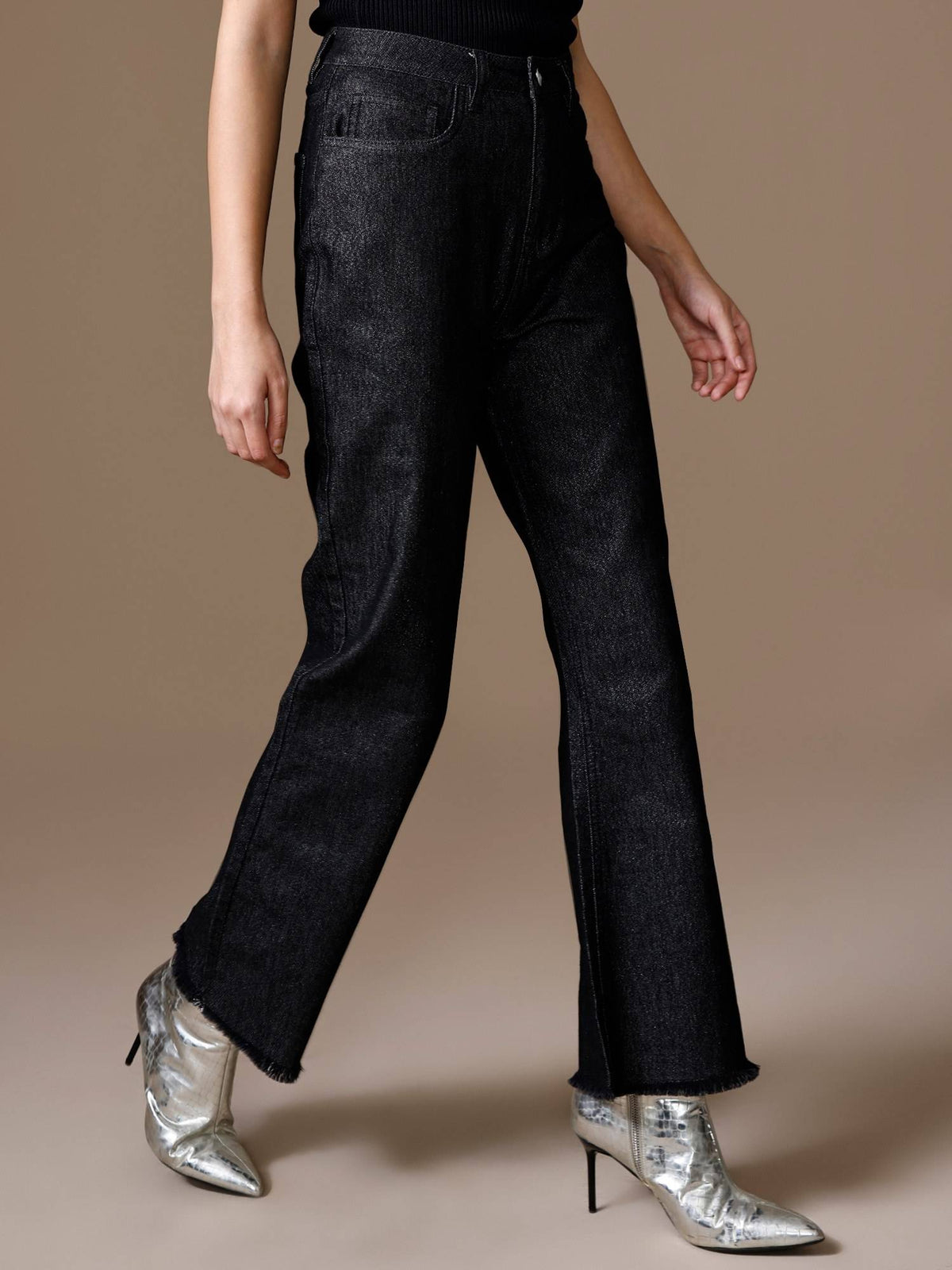 Shimmer Boot CutJeans - Black | BT10 - view 5