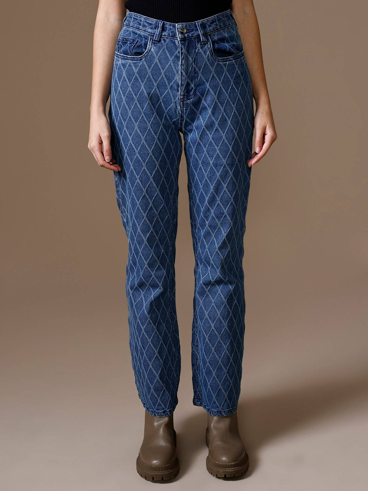 Rubix Fit And Flare Jeans - Blue | BT10 - view 1