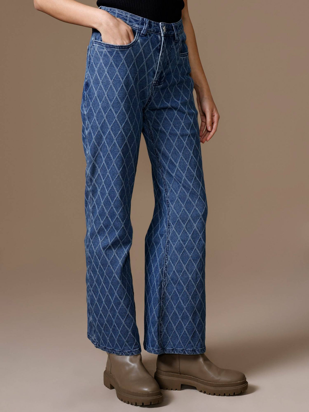 Rubix Fit And Flare Jeans - Blue | BT10 - view 4