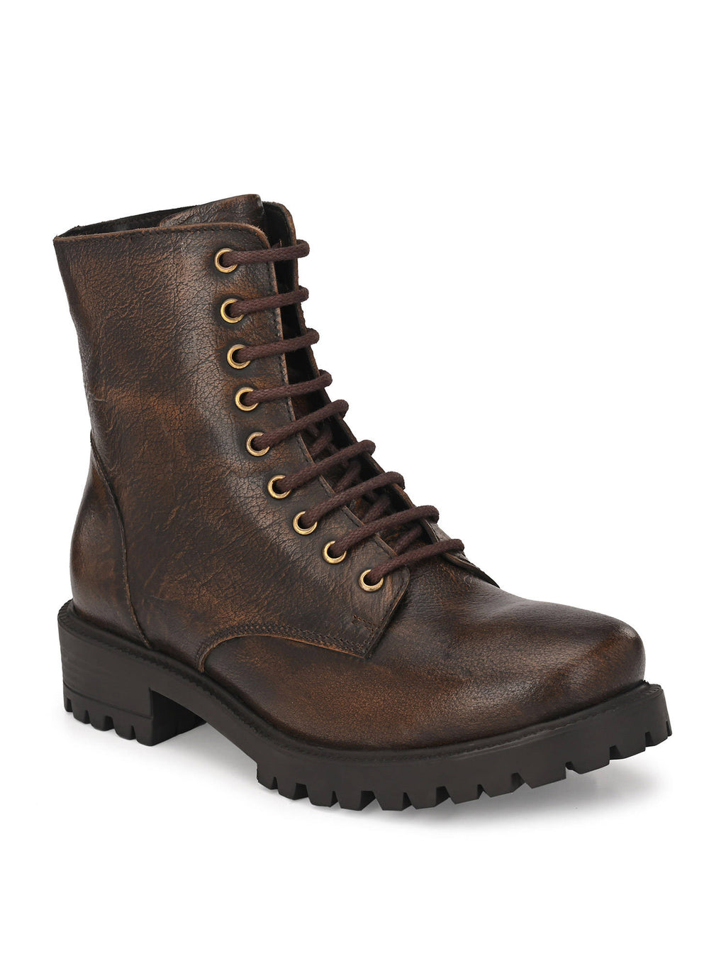 Solid Brown Leather Ankle Boot | BT61 - view 1