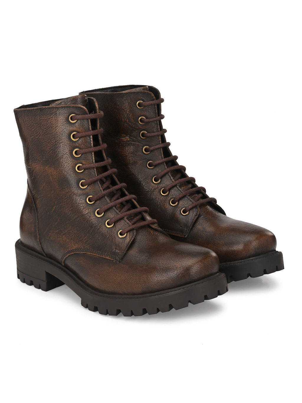 Solid Brown Leather Ankle Boot | BT61 - view 2
