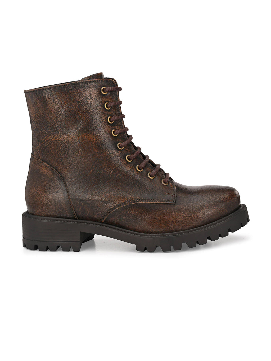 Solid Brown Leather Ankle Boot | BT61 - view 3