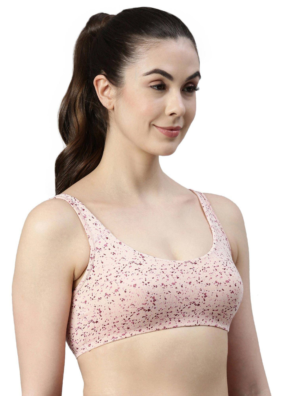SB06 Low Impact Cotton Sports Bra - Non-Padded & Wirefree - Nude | sb09 - view 43