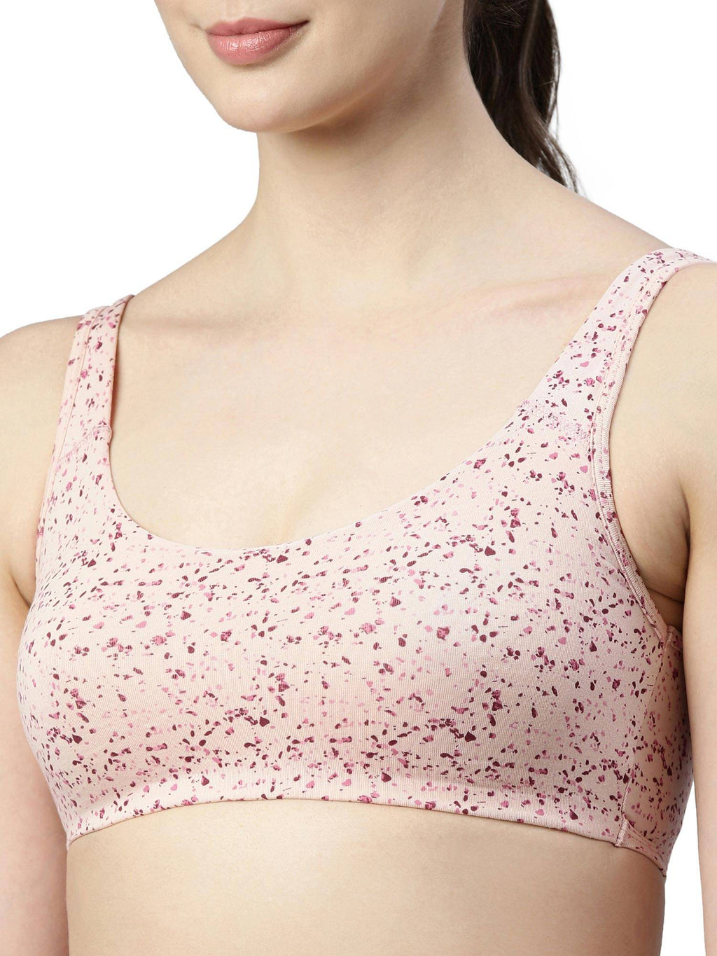 SB06 Low Impact Cotton Sports Non-Padded & Wirefree Bra - Blue | sb09 - view 48