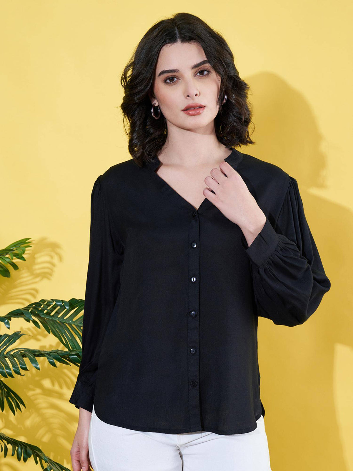 Women Multi-Color Ikat Printed Rayon Casual Shirt | S67 - view 13