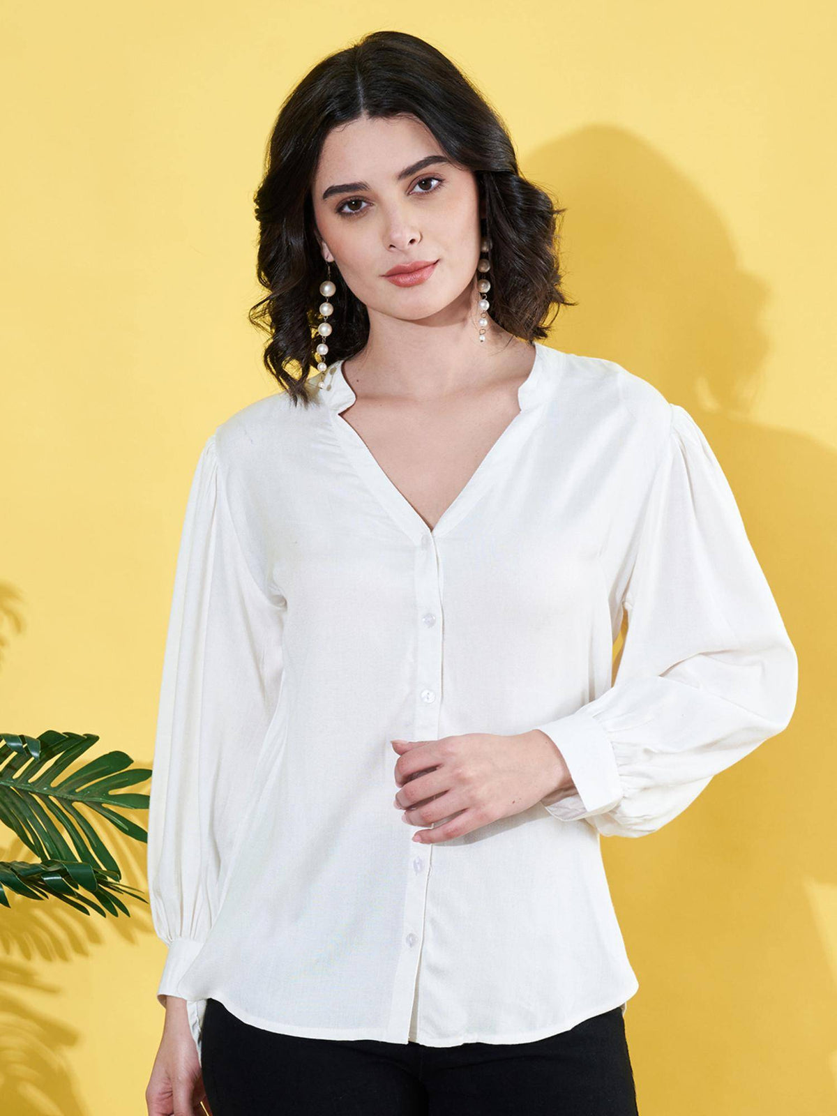 Women Multi-Color Ikat Printed Rayon Casual Shirt | S67 - view 24