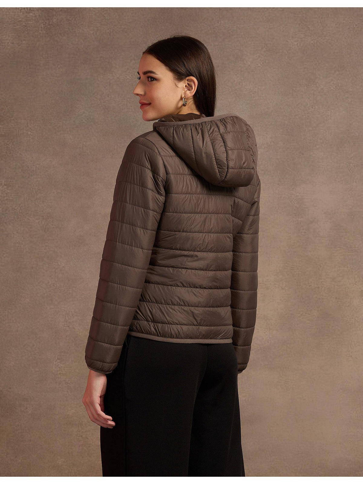 Hooded Nylon Puffer Jacket | JC78 - view 5