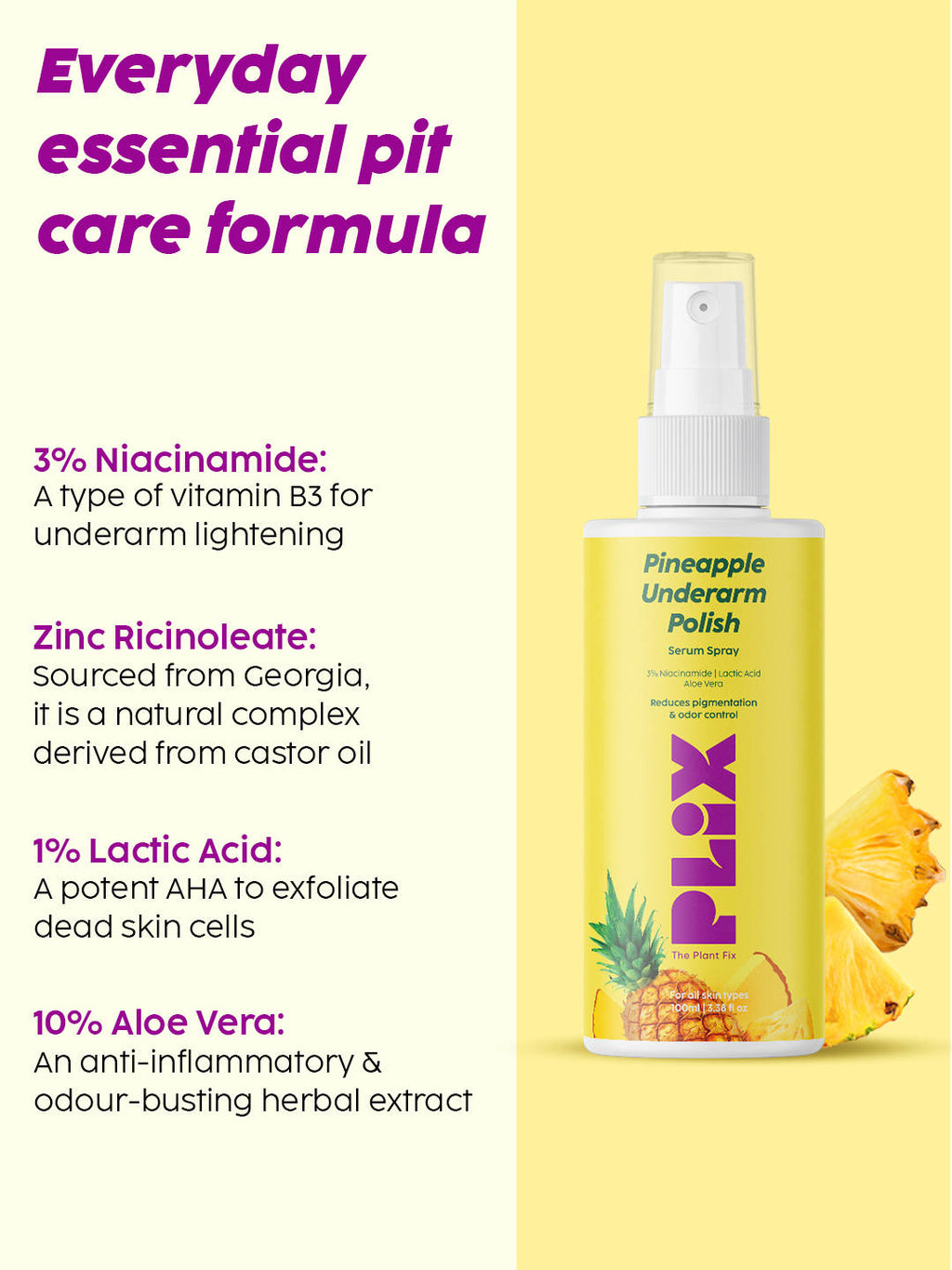 Underarm Depigmentation Serum Spray & 2% Alpha Arbutin Face Serum Combo For Hyperpigmentation | PL1 - view 6