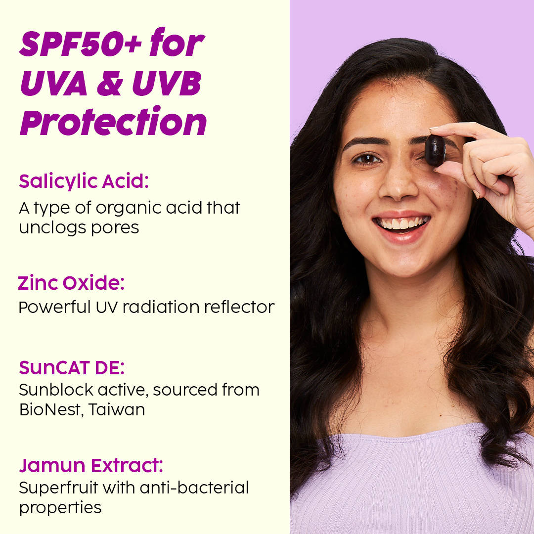 2% Acne Buster Moisturizer & Salicylic Acid Sunscreen SPF50+ PA+++, Reduce Acne, Pimple Marks | PL1 - view 3