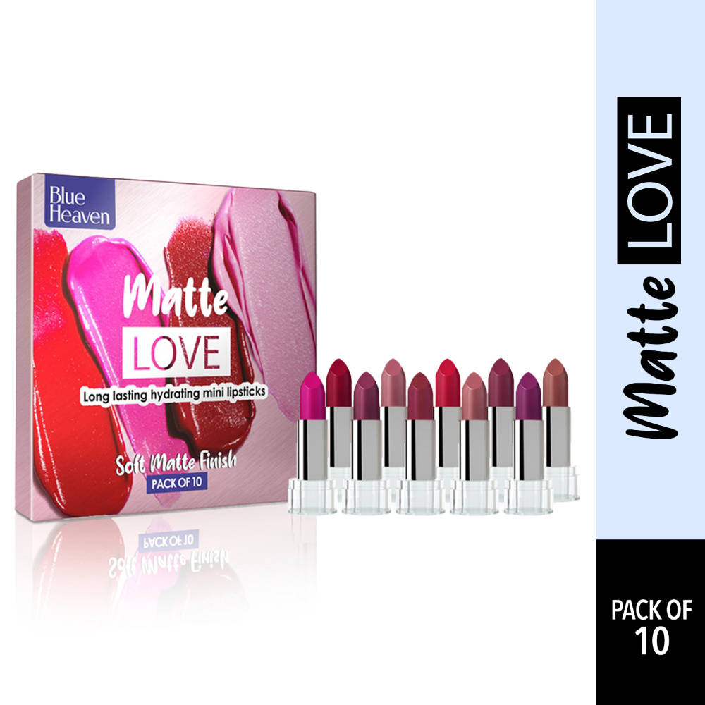 Matte Love Long Lasting Hydrating Mini Lipsticks - Pack Of 10 | L12 - view 1