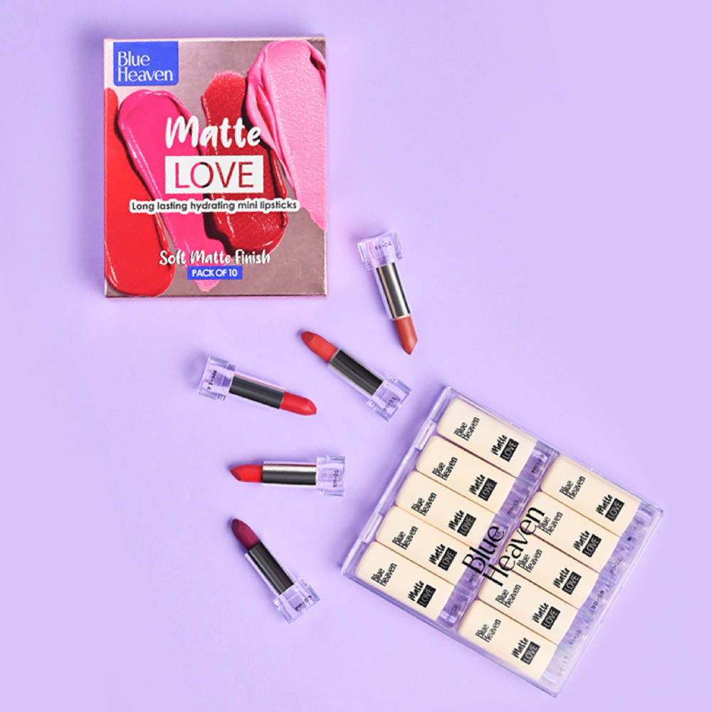 Matte Love Long Lasting Hydrating Mini Lipsticks - Pack Of 10 | L12 - view 2