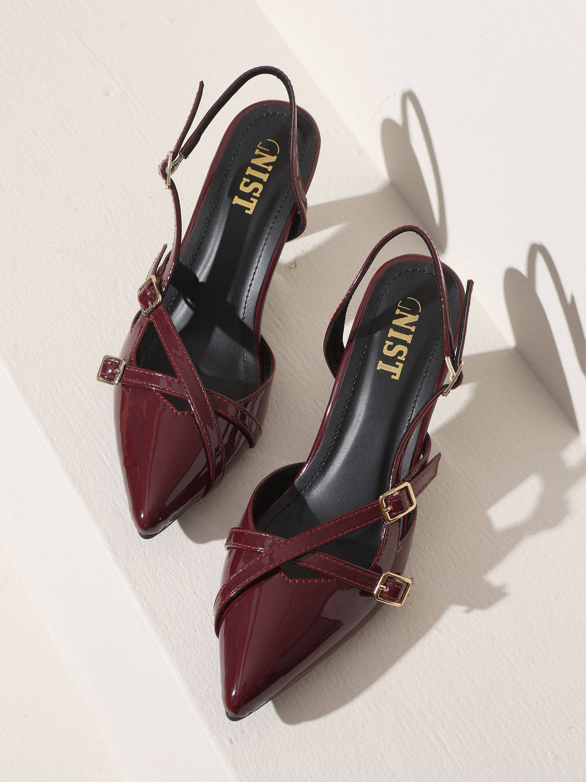 Structured Pointed Black Kitten Mules Heels | H78 - view 36