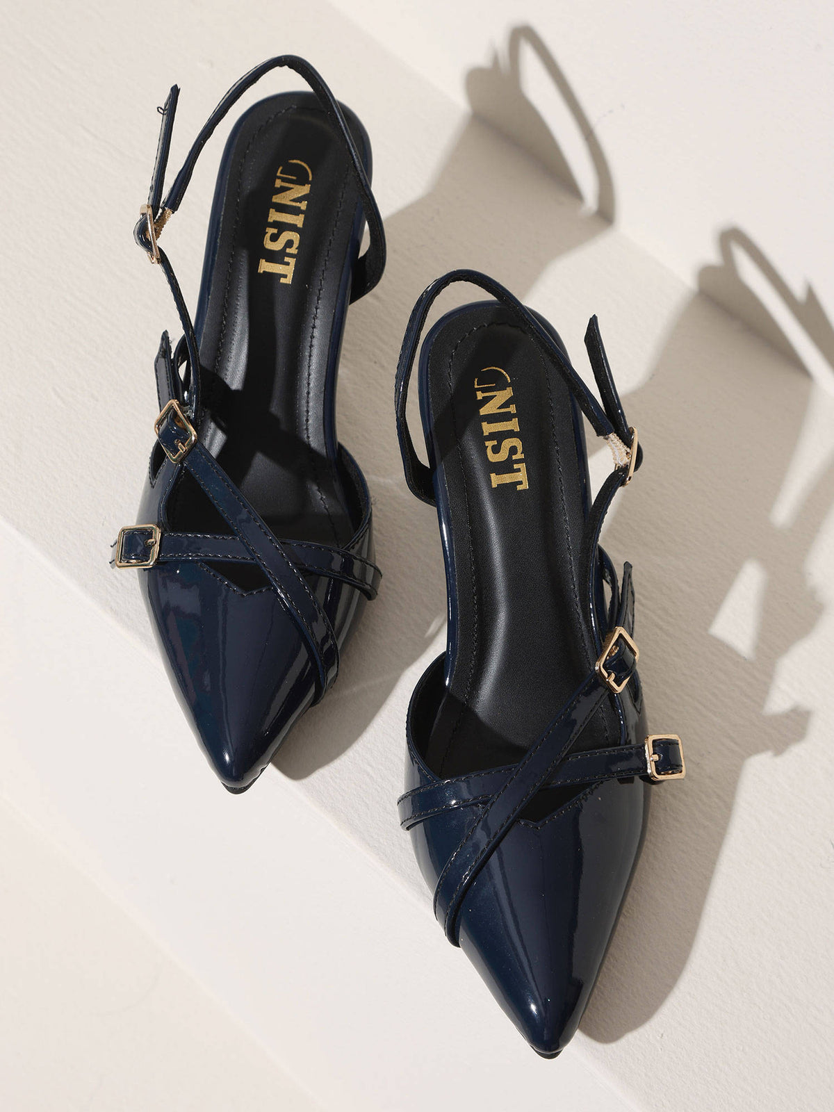 Structured Pointed Burgundy Kitten Mules Heels | H78 - view 15
