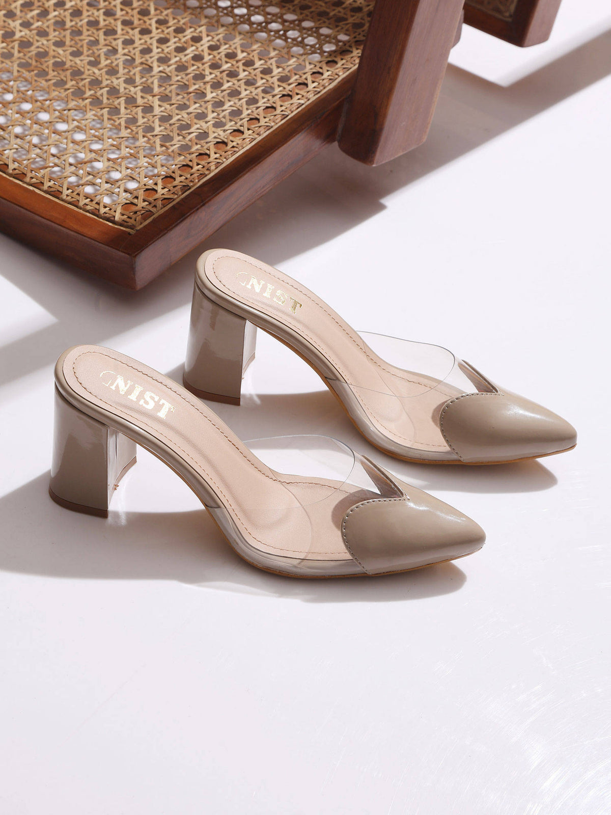 Love Pointed Red Block Mules Heels | H78 - view 36