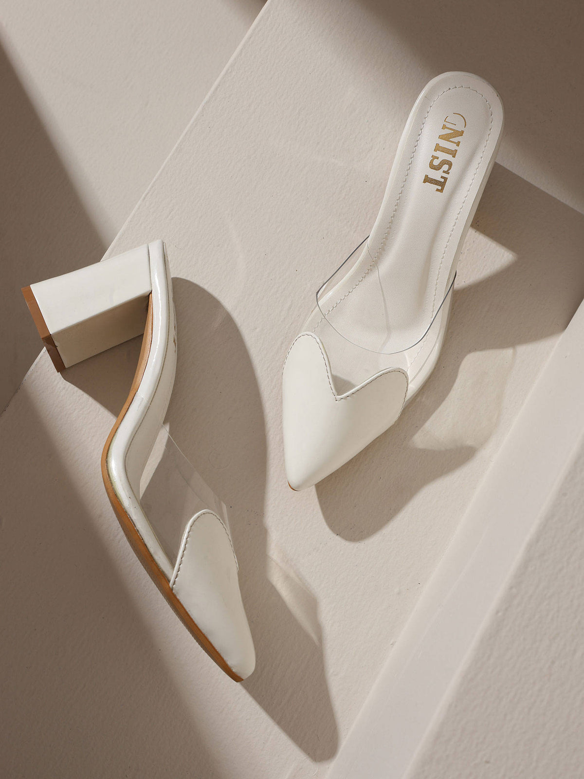 Love Pointed Red Block Mules Heels | H78 - view 8