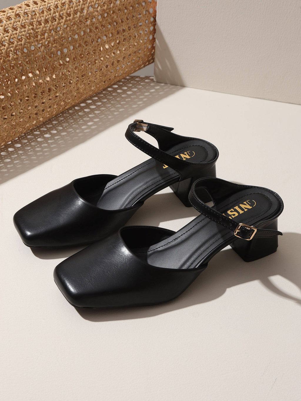 Square Toe Mule Brown Block Mules Heels | H78 - view 22