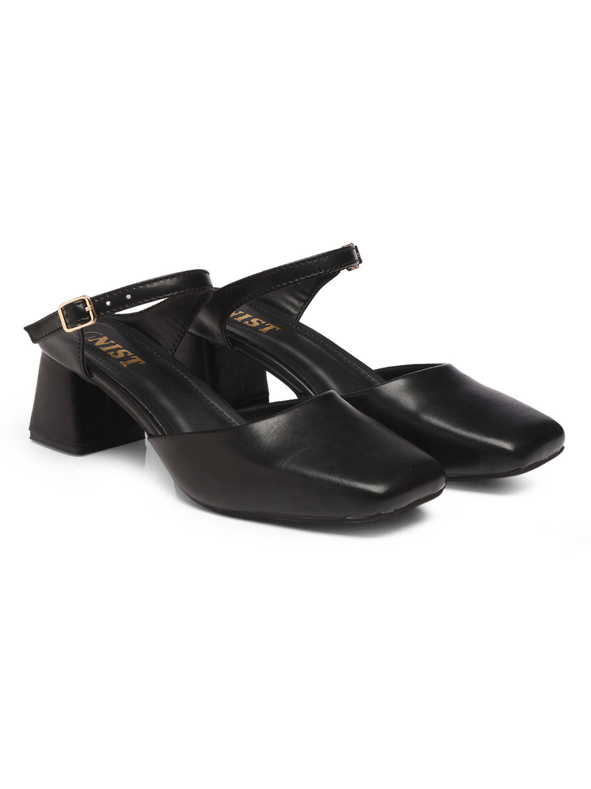 Square Toe Mule Brown Block Mules Heels | H78 - view 24