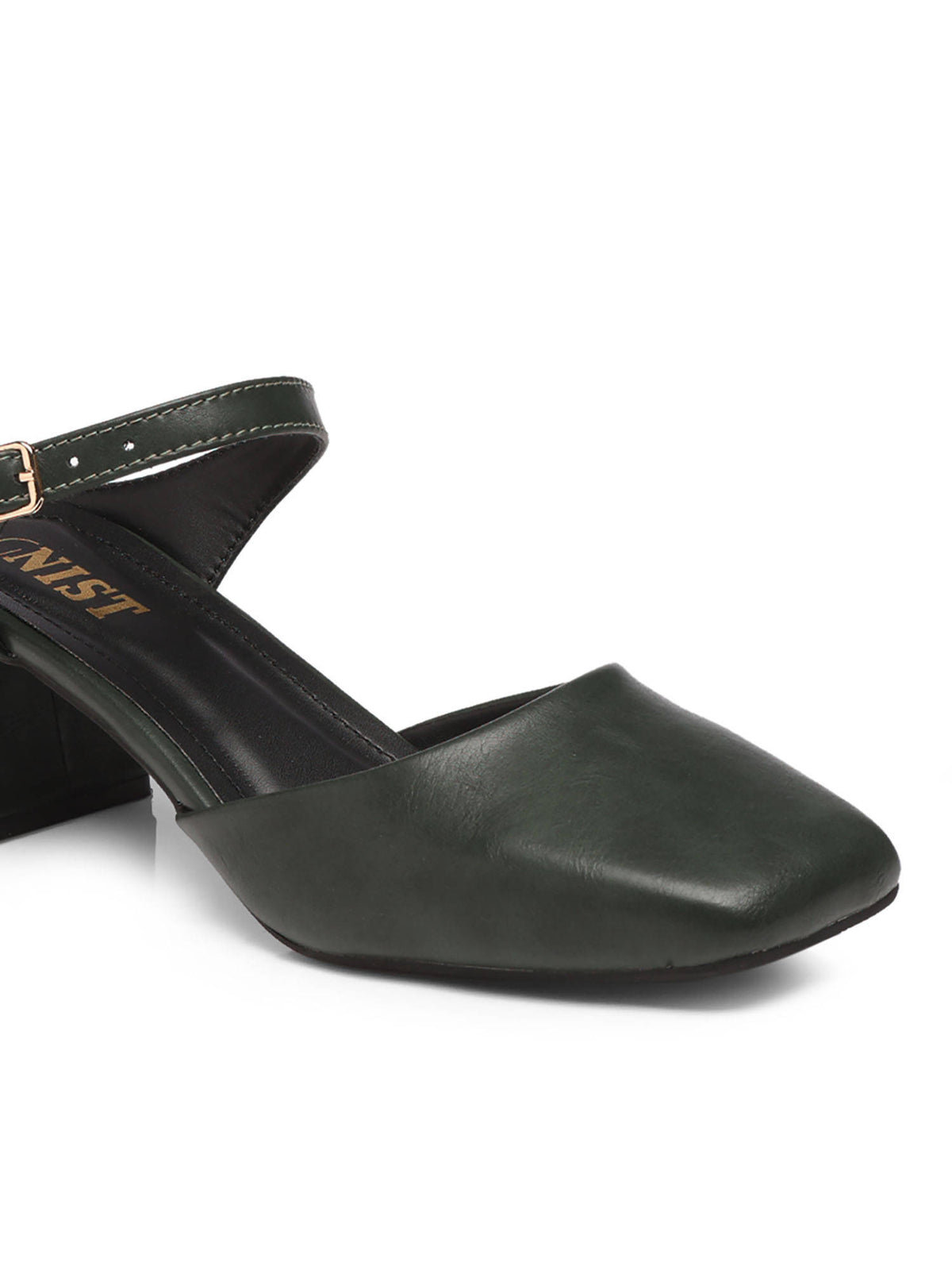 Square Toe Mule Brown Block Mules Heels | H78 - view 32