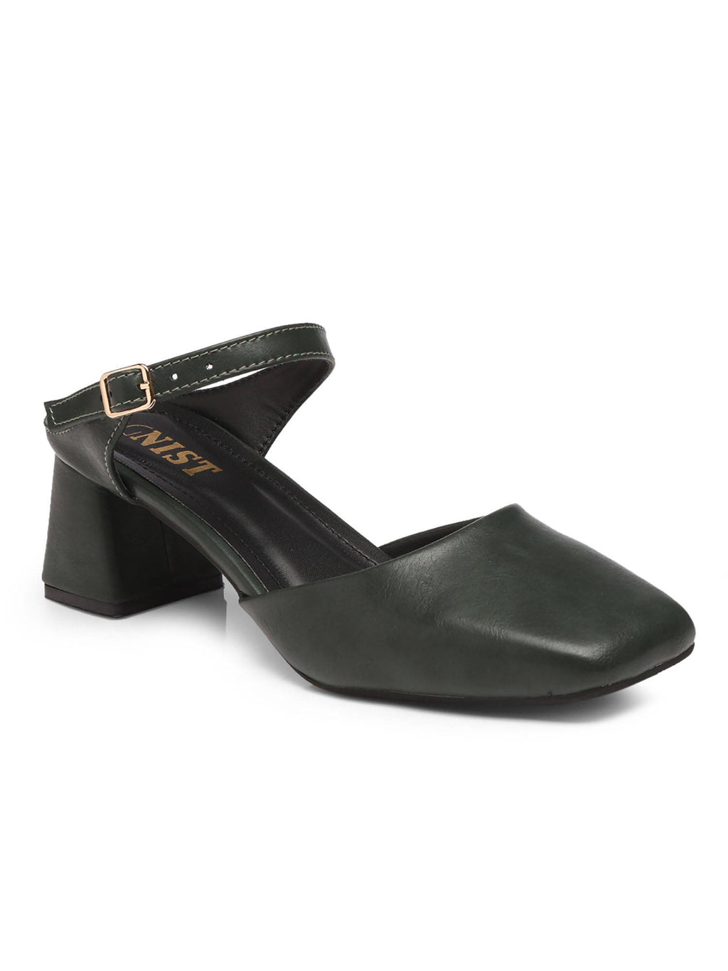 Square Toe Mule Brown Block Mules Heels | H78 - view 33
