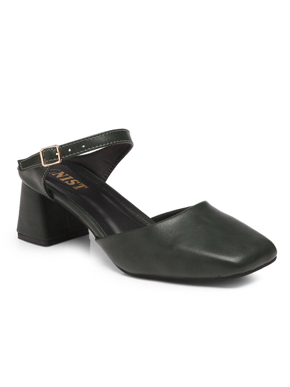 Square Toe Mule Brown Block Mules Heels | H78 - view 33