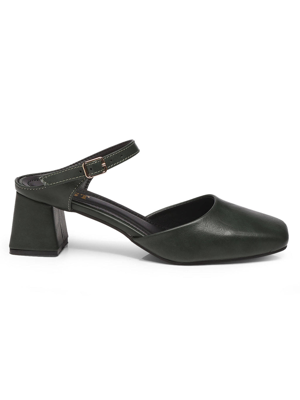 Square Toe Mule Brown Block Mules Heels | H78 - view 34