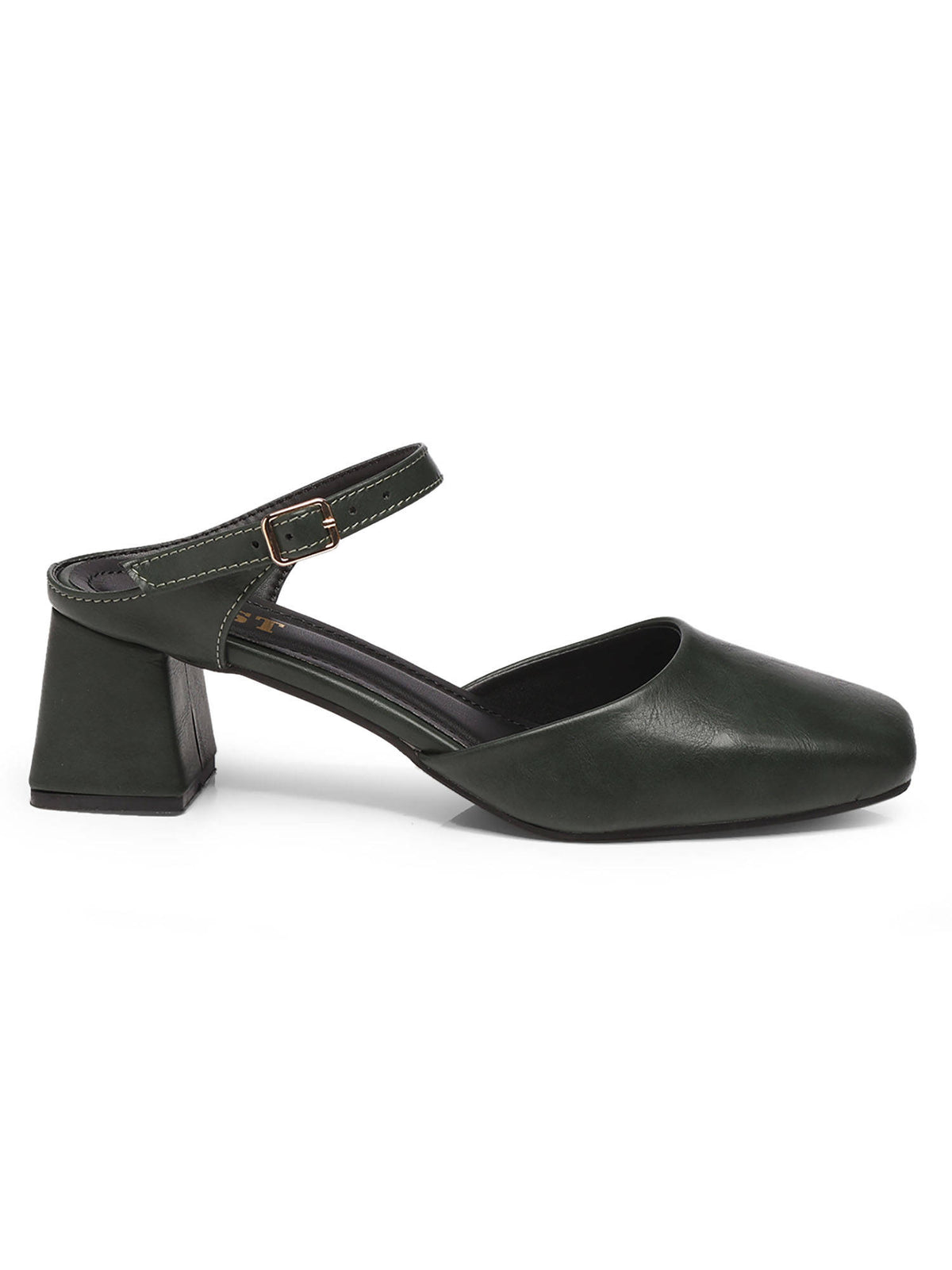 Square Toe Mule Brown Block Mules Heels | H78 - view 34