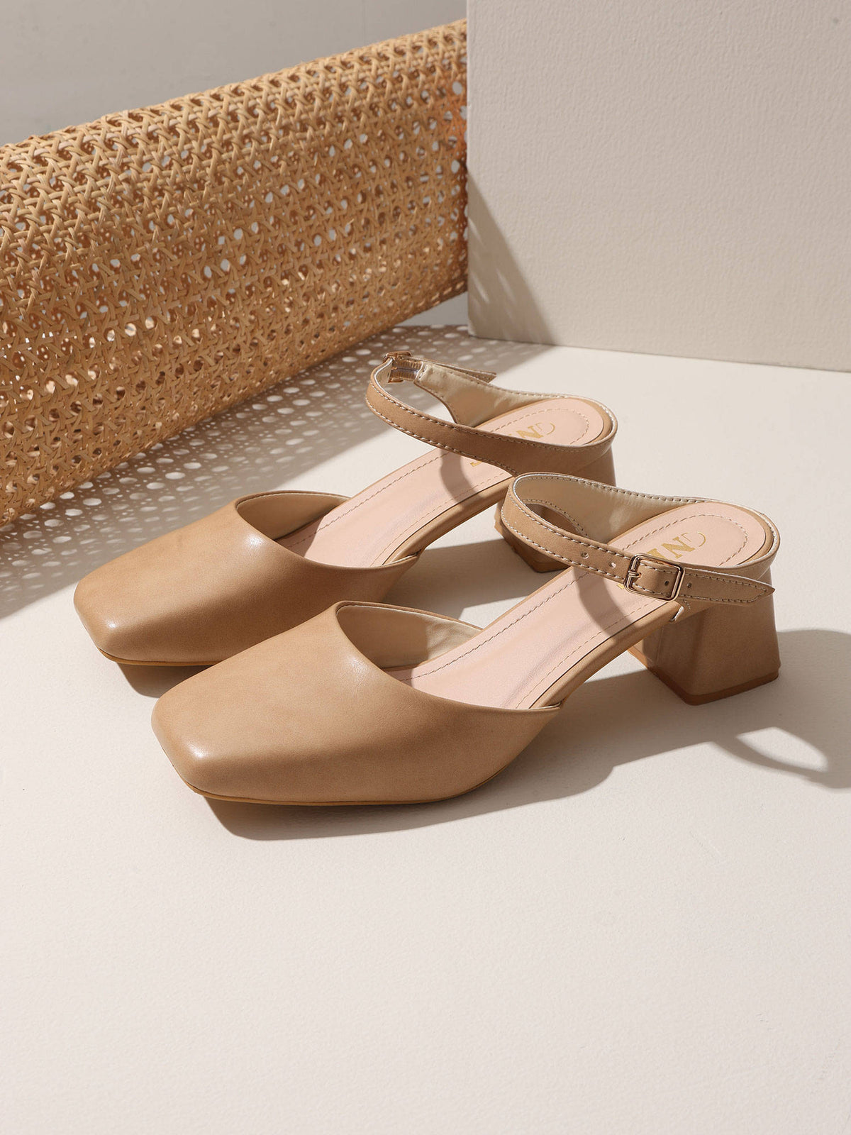Square Toe Mule Brown Block Mules Heels | H78 - view 8