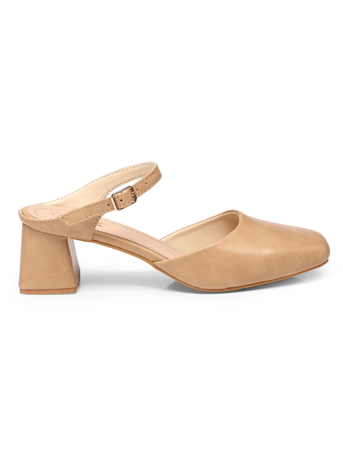 Square Toe Mule Brown Block Mules Heels | H78 - view 13
