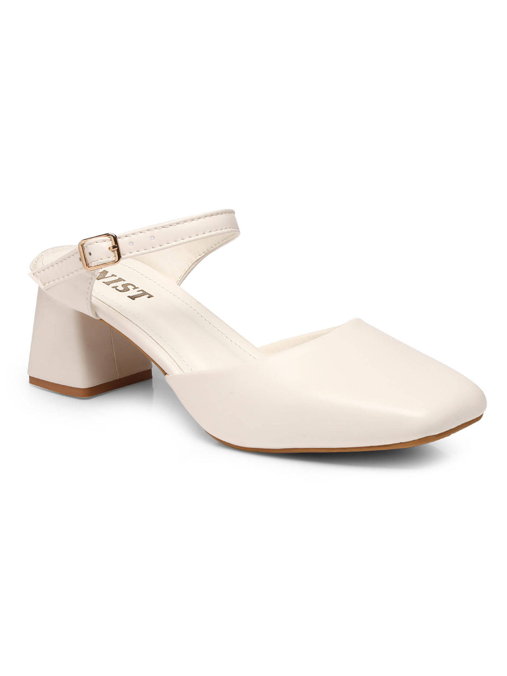 Square Toe Mule Brown Block Mules Heels | H78 - view 40