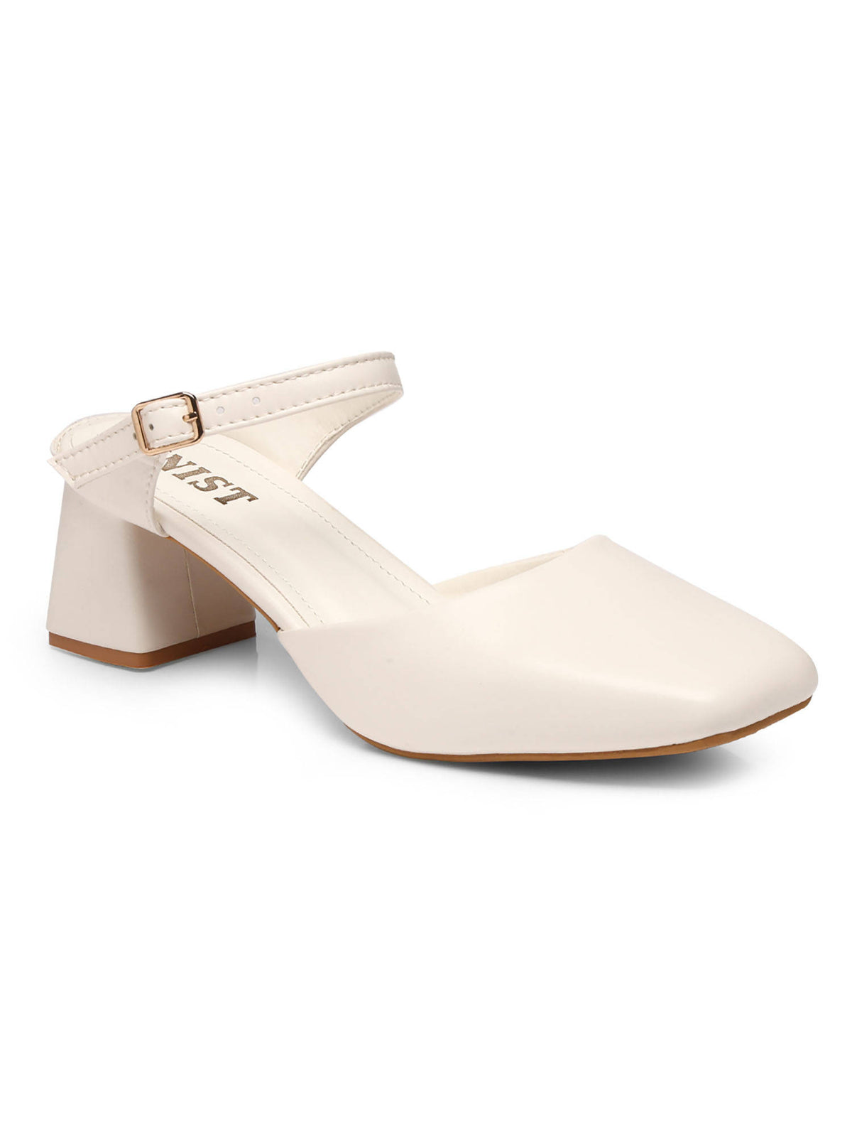 Square Toe Mule Brown Block Mules Heels | H78 - view 40