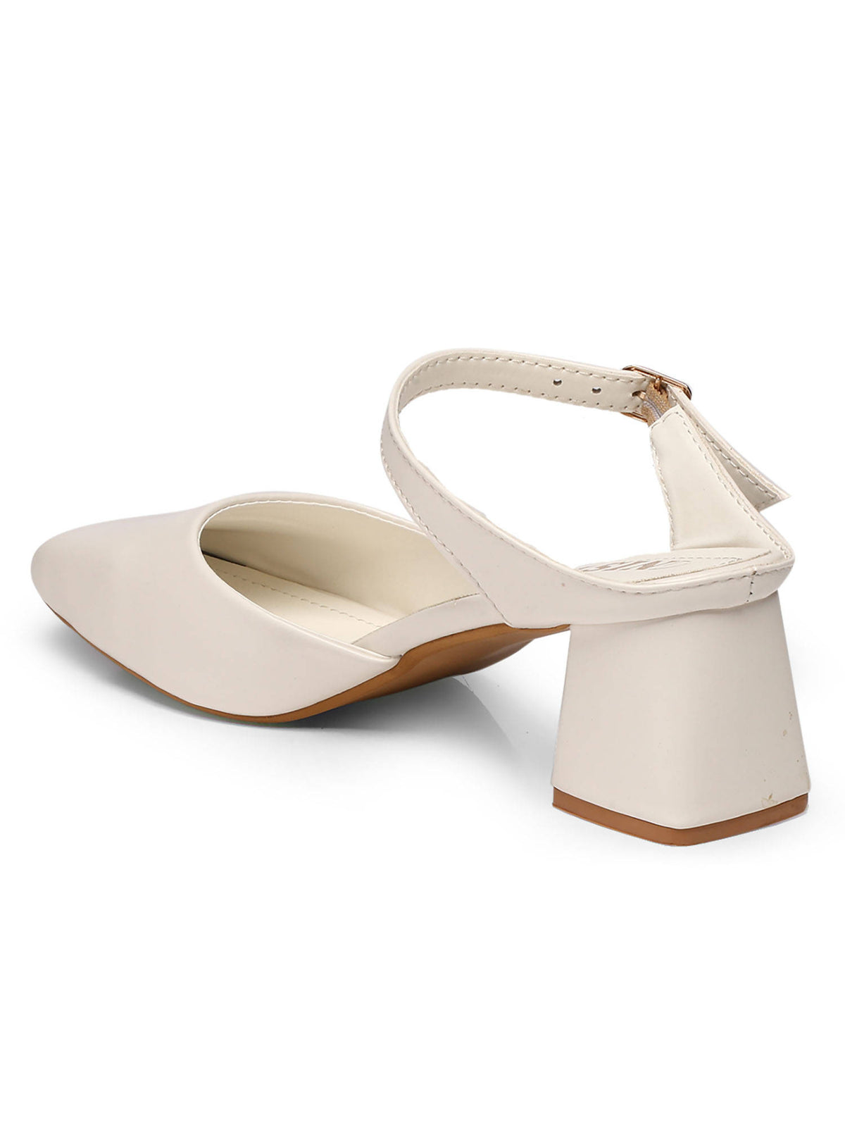 Square Toe Mule Brown Block Mules Heels | H78 - view 42
