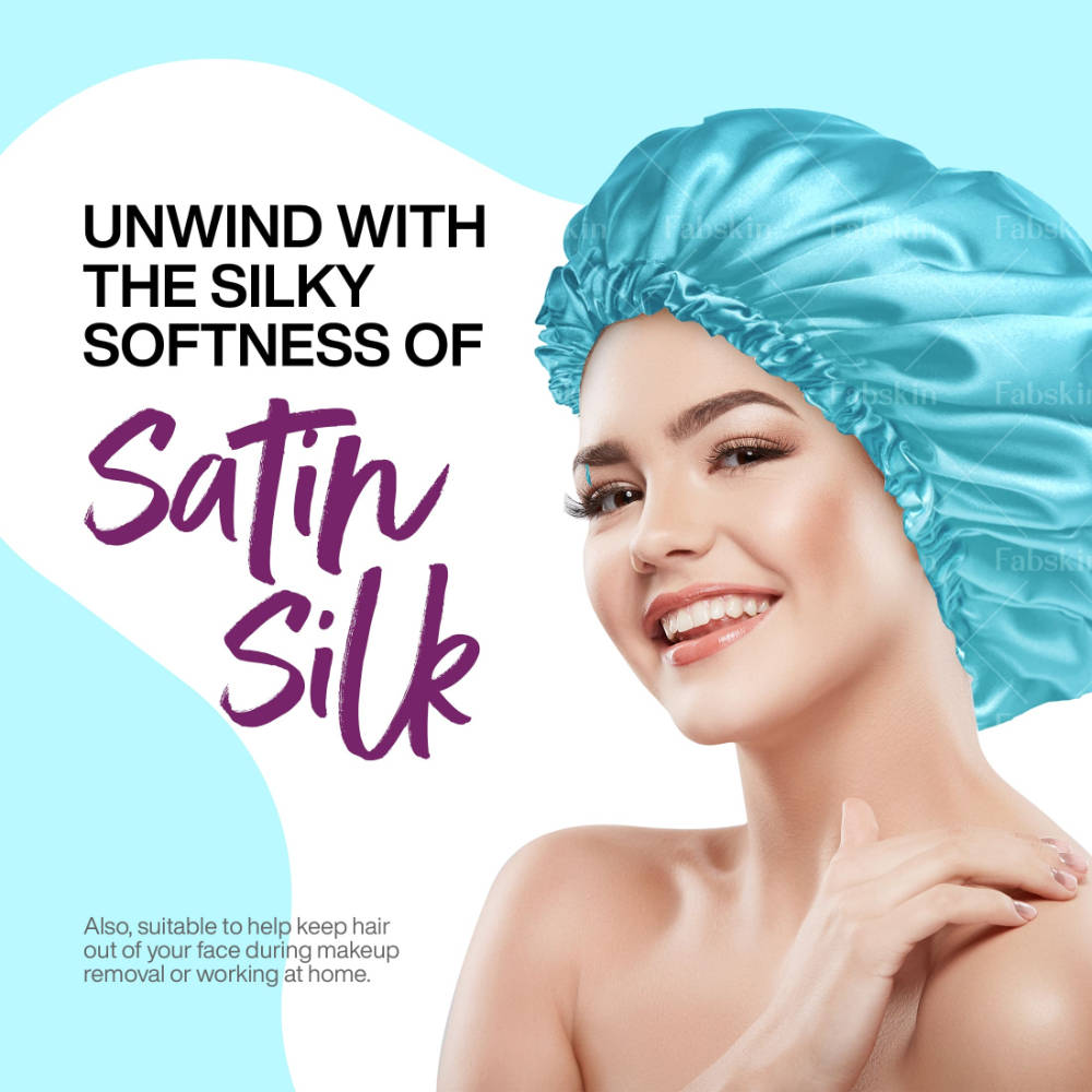 Luxury Satin Silk Hair Bonnet Cap For Sleeping With Satin Scrunchie - Wine Color | C83 - view 4