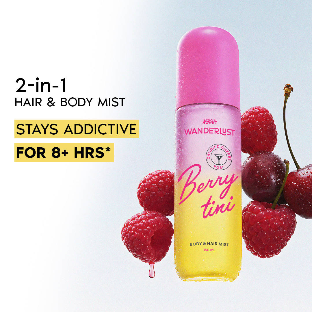 Nykaa Wanderlust Hair & Body Mist - Berry Tini with Candied Cherry & Rose Perfume, Long Lasting | B20 - view 1