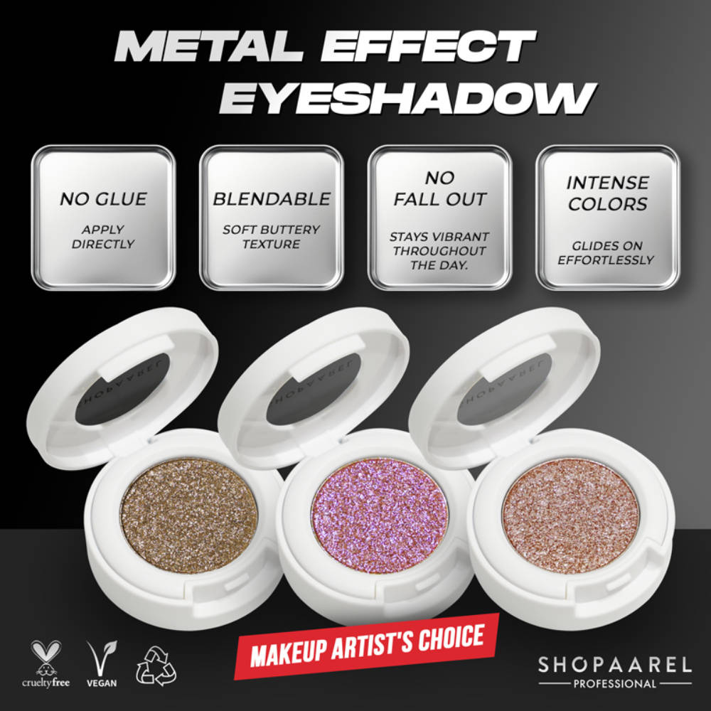 Metal Effect Eyeshadow, Glitter Effect Zero Fallout Travel Friendly Light Weight | E20 - view 12