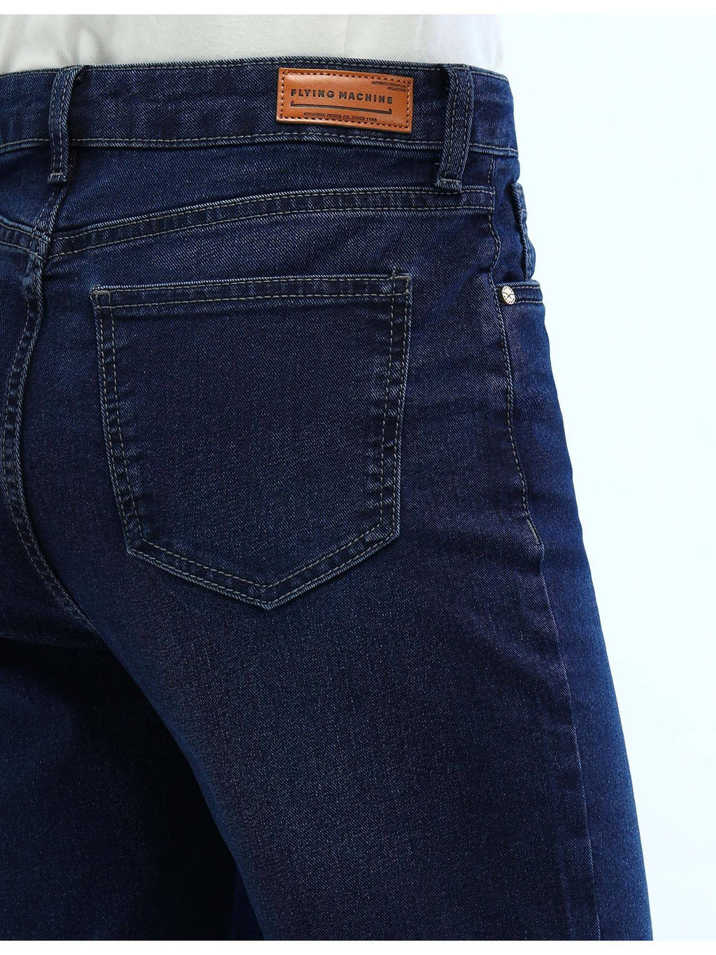 Women Blue Cotton Solid Straight Jeans | BG78 - view 8