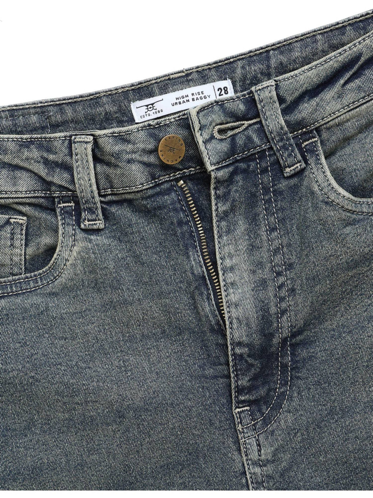 Women Blue Cotton Solid Wide Jeans | WL90 - view 2